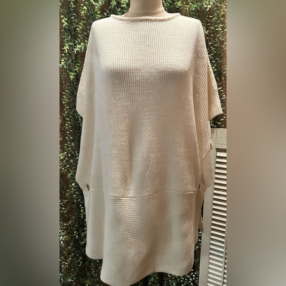 LOFT Sweaters - LOFT Elegant Cream Women's Poncho Sweater NWOT